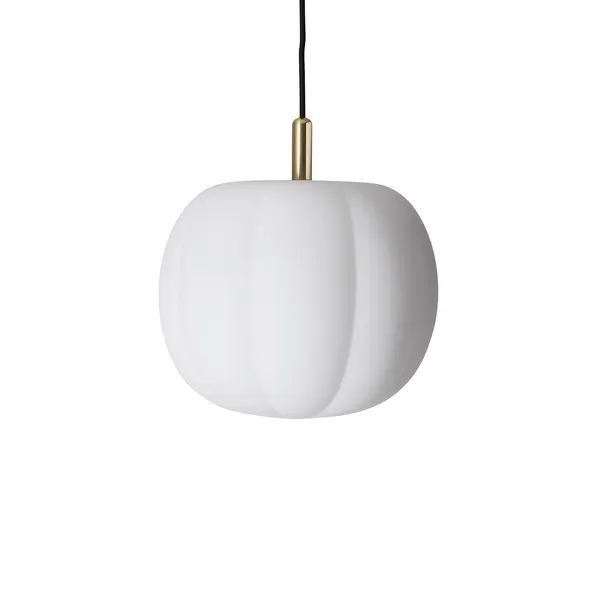 Pepo Pendant Medium Ø30 Opal White/ Brass