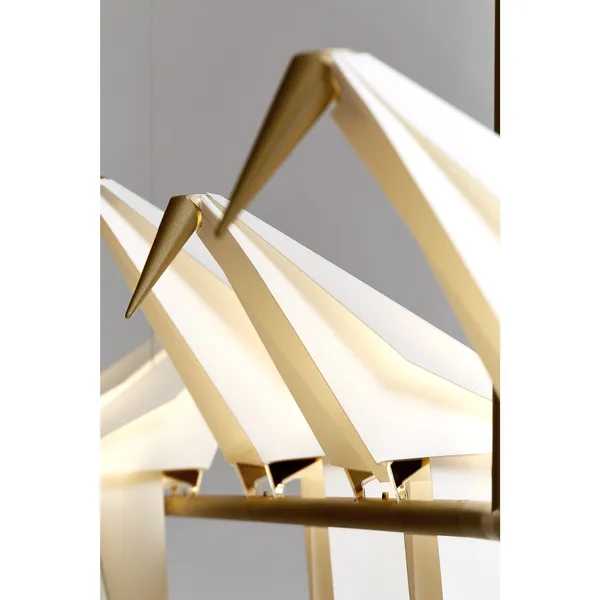 Perch Light Branch Pendant Brass/ White Dimmable