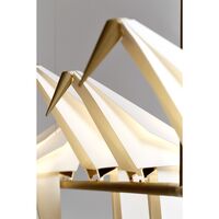 Perch Light Branch Pendant Brass/ White Dimmable