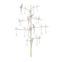 Perch Light Tree Hanglamp Messing/ Wit