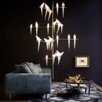 Perch Light Tree Hanglamp Messing/ Wit