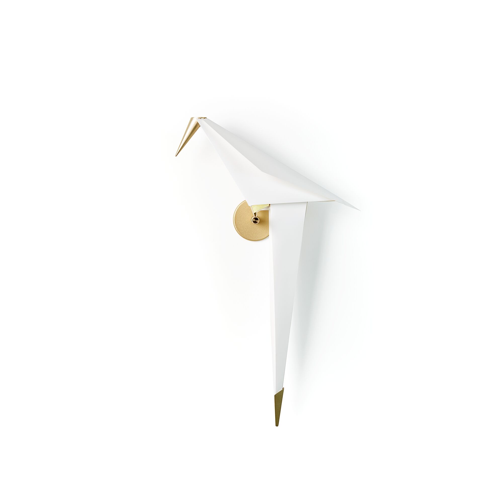 Perch V&auml;gglampa Inbyggd M&auml;ssing/Vit Stor