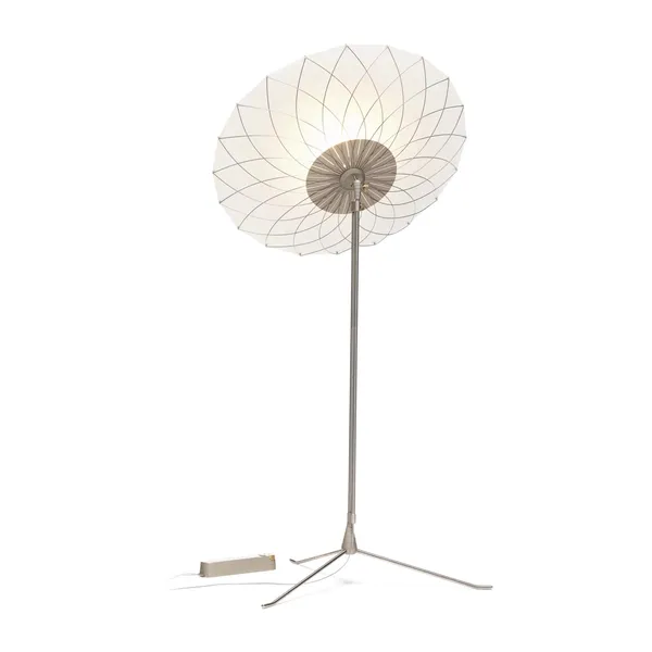 Filigrane Stehlampe/Edelstahl