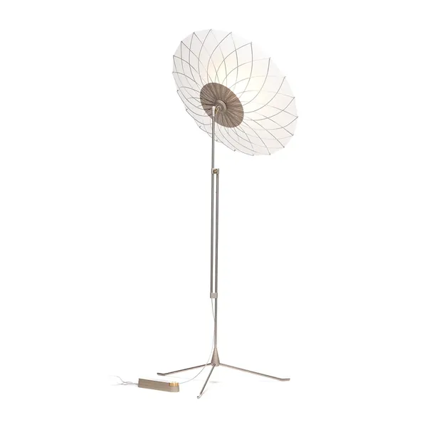 Filigrane Stehlampe/Edelstahl