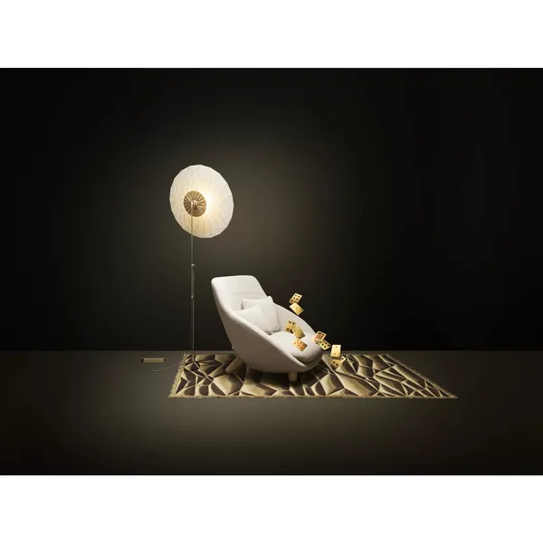 Filigrane Stehlampe/Edelstahl