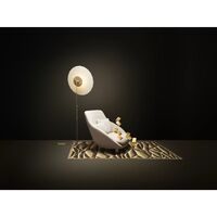 Filigrane Stehlampe/Edelstahl