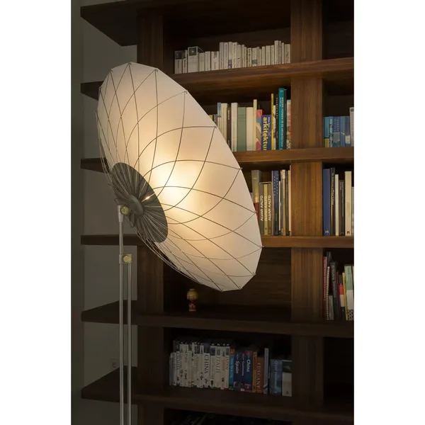 Filigrane Stehlampe/Edelstahl