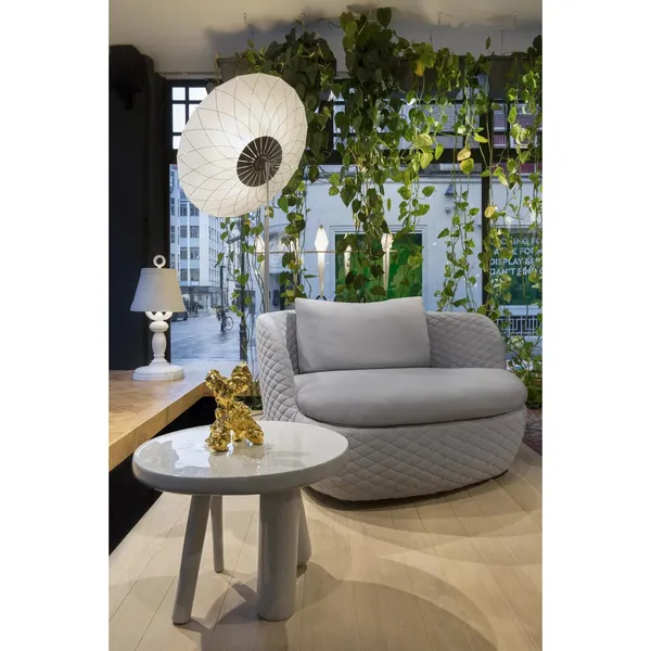 Filigrane Stehlampe/Edelstahl