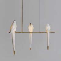 Perch Light Branch Hanglamp Klein Messing/ Wit Dimbaar