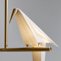 Perch Light Branch Hanglamp Klein Messing/ Wit Dimbaar