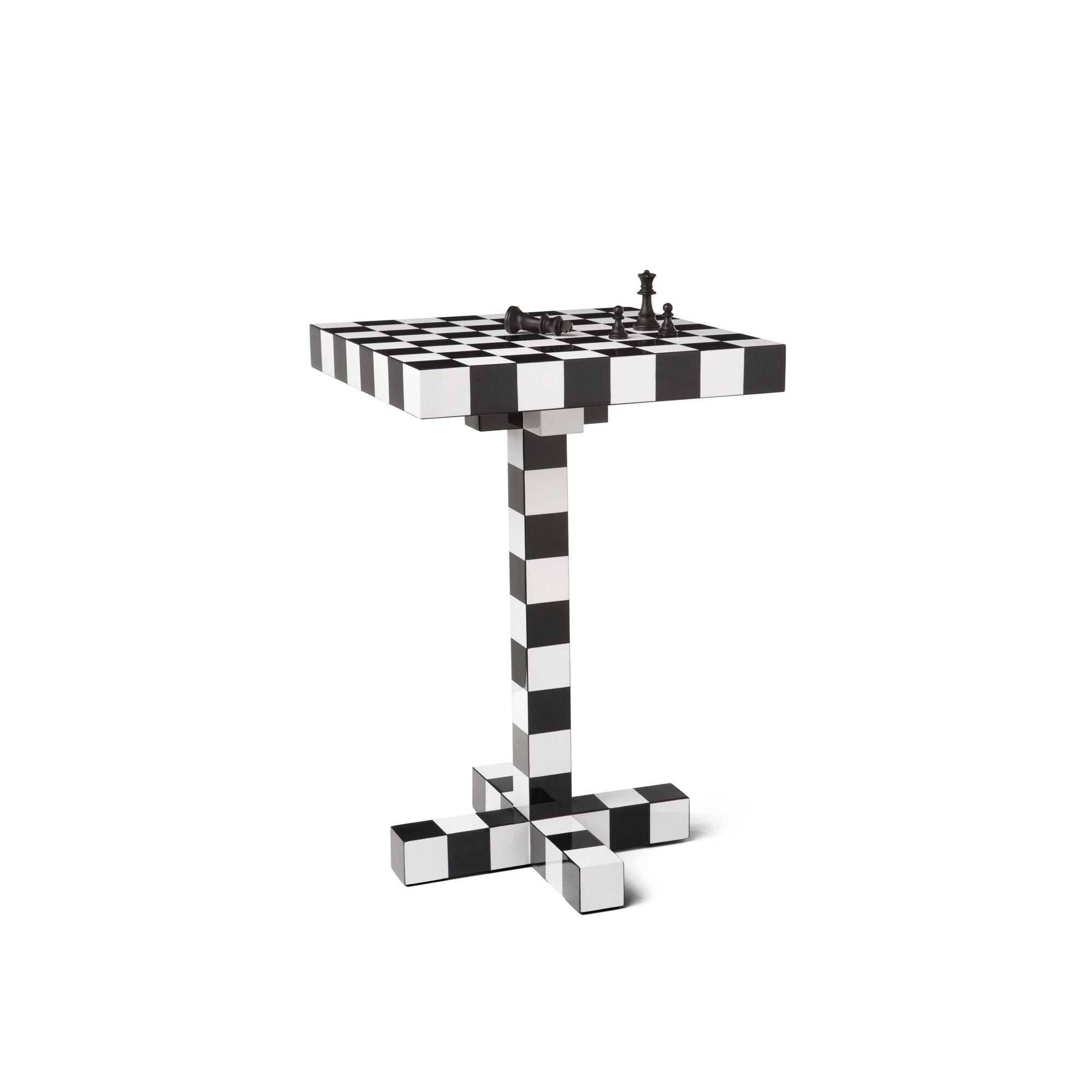 Chess Sidebord Sort/Hvid