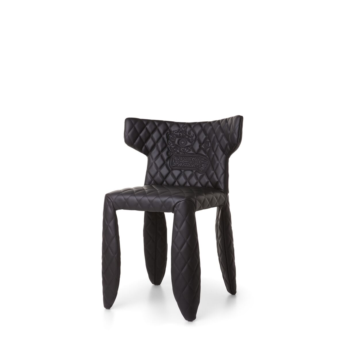 Monster Original Black Dining Chair with Armrests and Embroidery