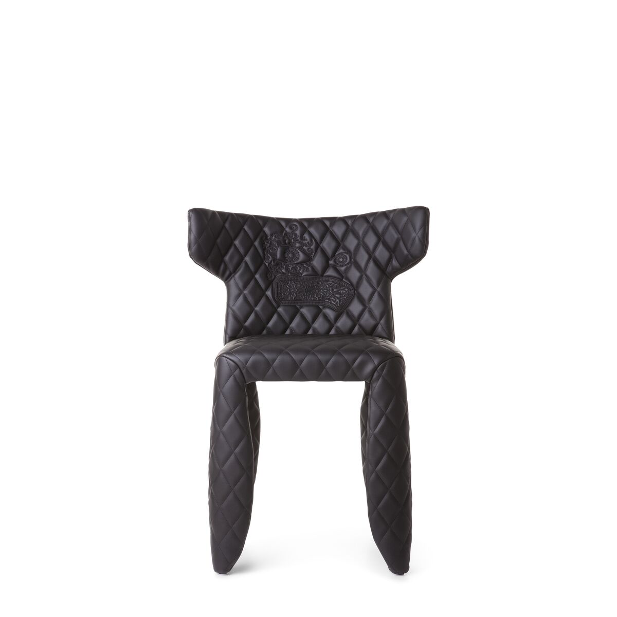 Monster Original Black Dining Chair with Armrests and Embroidery