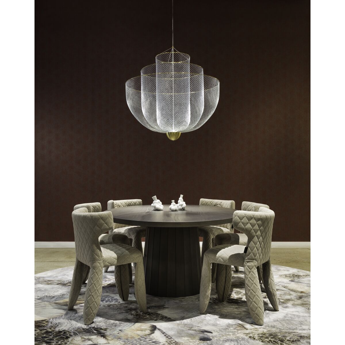 Monster Original Black Dining Chair with Armrests and Embroidery