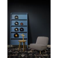 Oblique Wall Shelf Small Gray Stained Oak