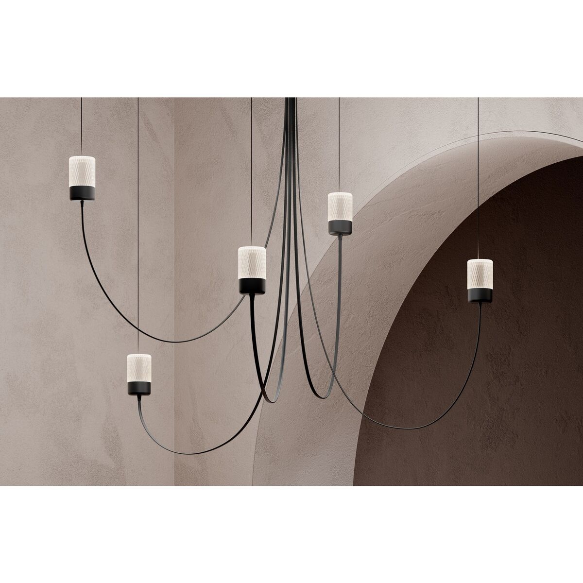Gravity 7 Pendant Black