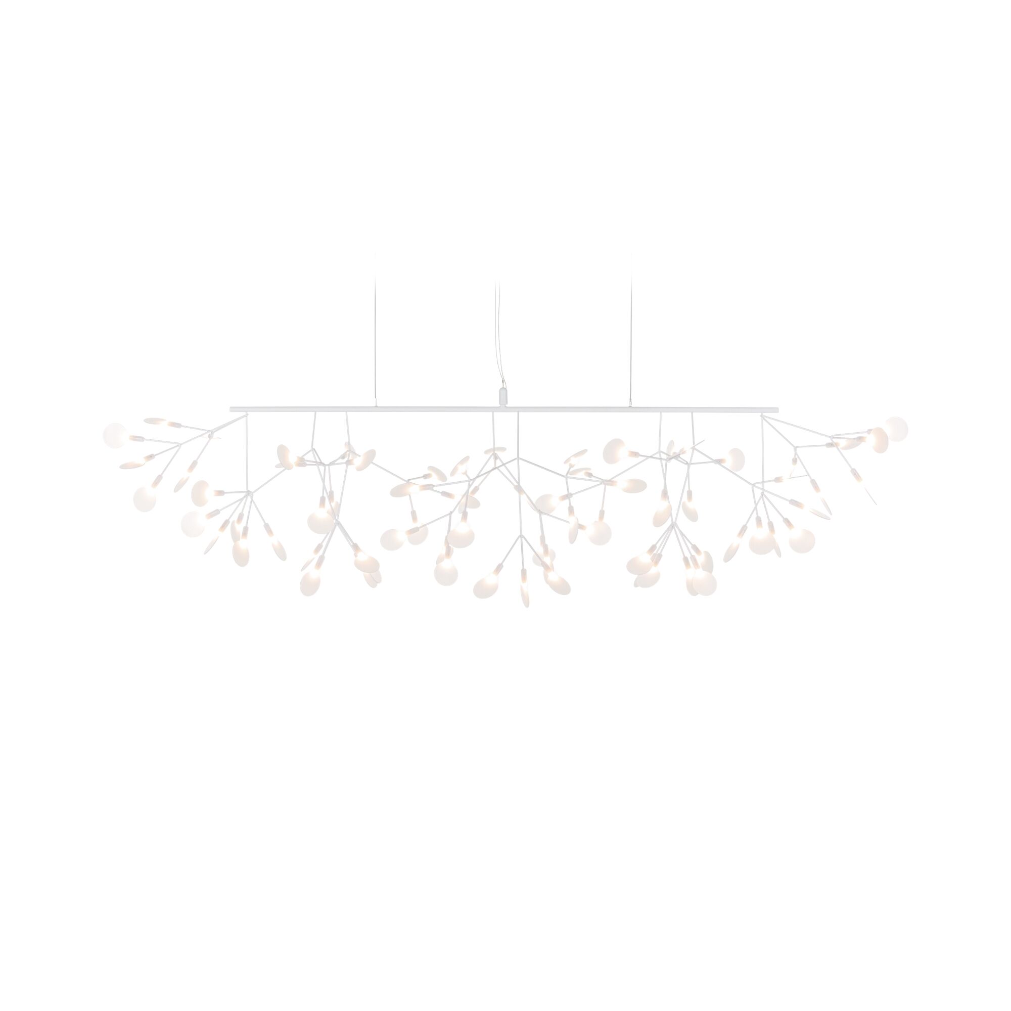 Heracleum III Linj&auml;rt Taklampa Vit