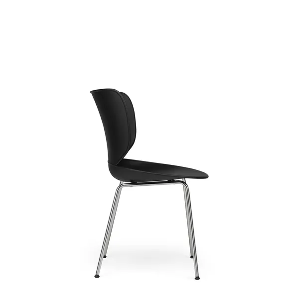 Moooi Hana Dining Chair Black/Chrome Stackable