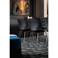 Moooi Hana Dining Chair Black/Chrome Stackable