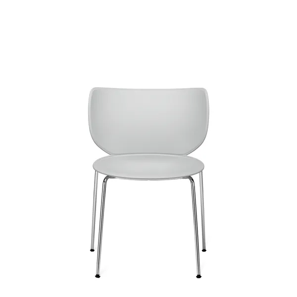 Moooi Hana Dining Chair Concrete/Chrome Stackable