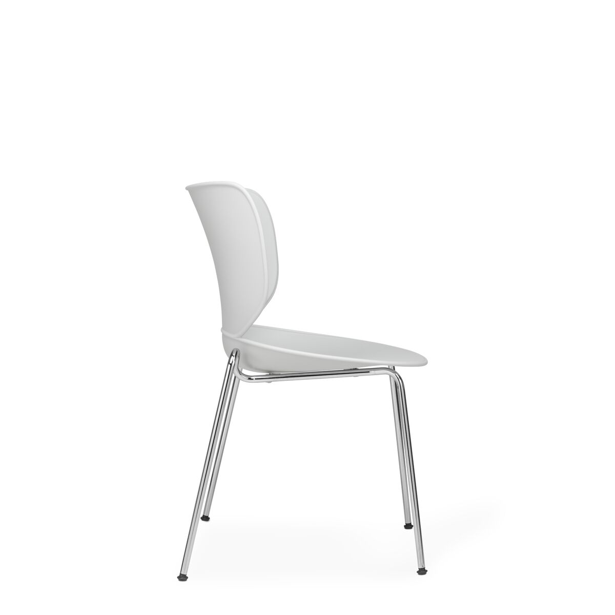 Moooi Hana Dining Chair Concrete/Chrome Stackable