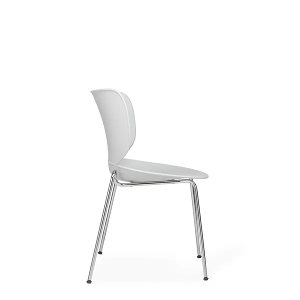Moooi Hana Dining Chair Concrete/Chrome Stackable