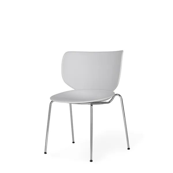 Moooi Hana Dining Chair Concrete/Chrome Stackable