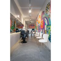 Moooi Hana Dining Chair Concrete/Chrome Stackable