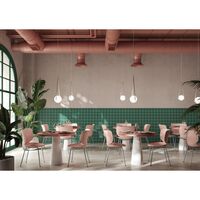 Moooi Hana Dining Chair Concrete/Chrome Stackable