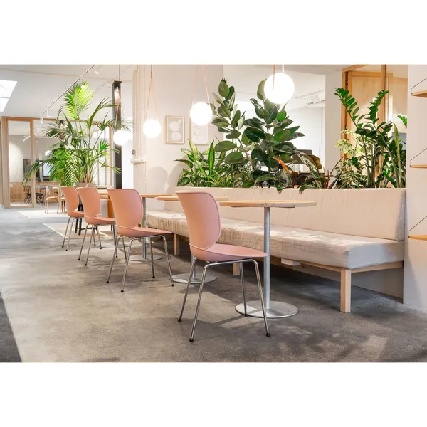 Moooi Hana Dining Chair Dusty Pink/Chrome
