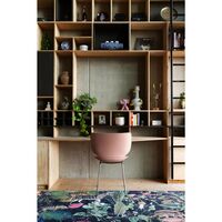 Moooi Hana Dining Chair Dusty Pink/Chrome