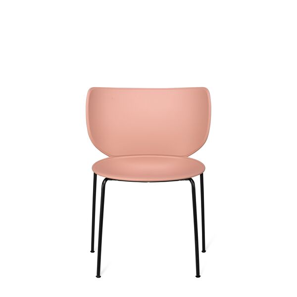 Moooi Hana Esszimmerstuhl Dusty Pink/Schwarz Stapelbar