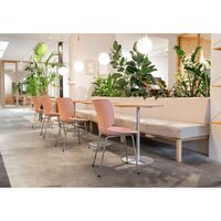 Moooi Hana Dining Chair Dusty Pink/Black Stackable