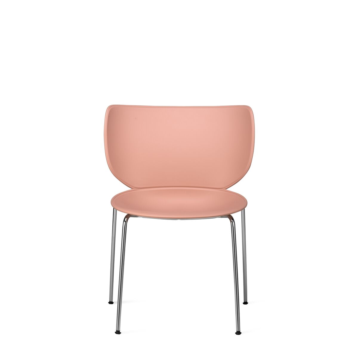 Moooi Hana Dining Chair Dusty Pink/Chrome Stackable