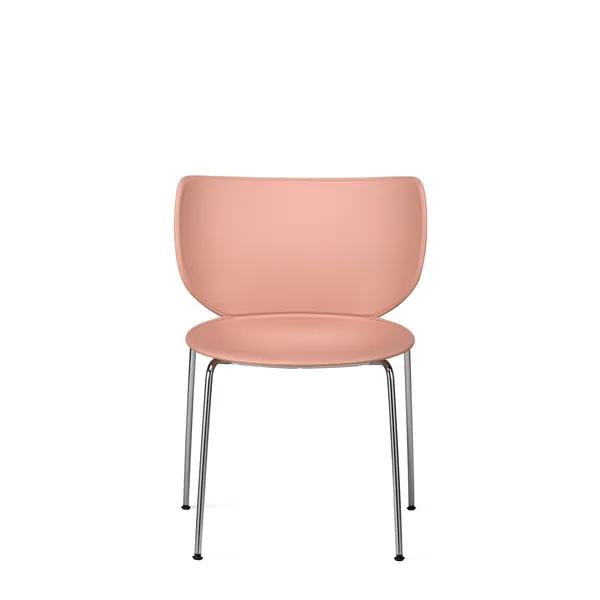 Moooi Hana Dining Chair Dusty Pink/Chrome Stackable