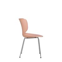 Moooi Hana Dining Chair Dusty Pink/Chrome Stackable