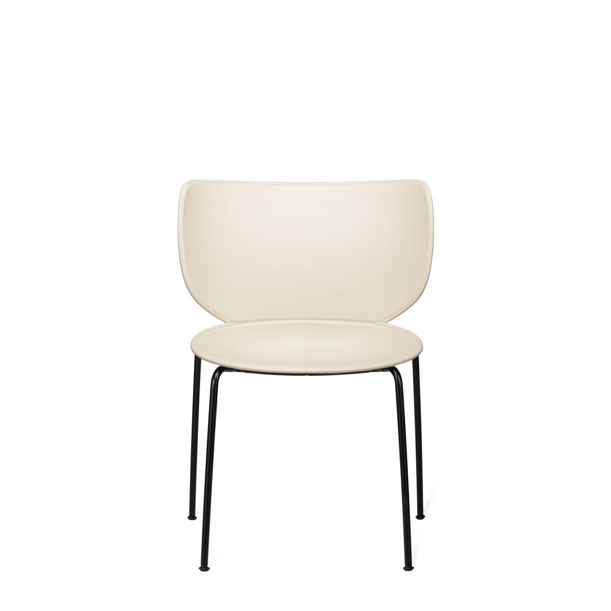 Moooi Hana Dining Chair Oyster White/Black Stackable