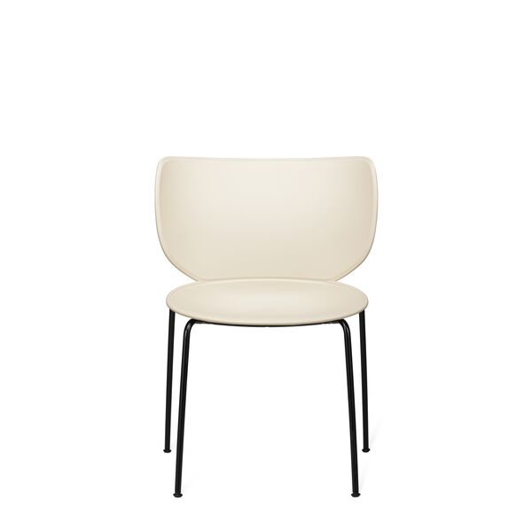 Moooi Hana Esszimmerstuhl Oyster White/Schwarz Stapelbar