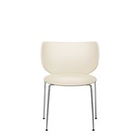Moooi Hana Matstol Oyster White/Krom Stapelbar