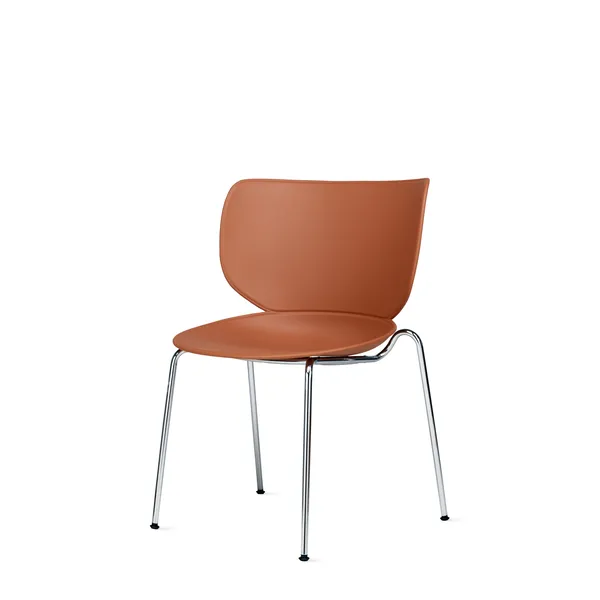 Moooi Hana Matstol Terracotta/Krom Stapelbar