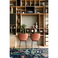 Moooi Hana Matstol Terracotta/Krom Stapelbar