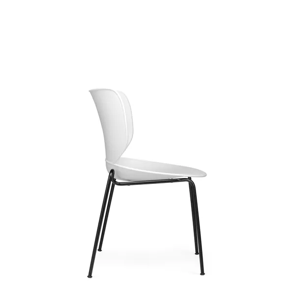 Moooi Hana Dining Chair White/Black Stackable