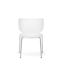 Moooi Hana Eetkamerstoel Wit/Chroom Stapelbaar