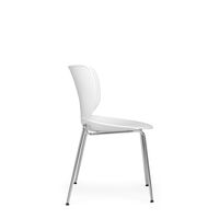 Moooi Hana Eetkamerstoel Wit/Chroom Stapelbaar