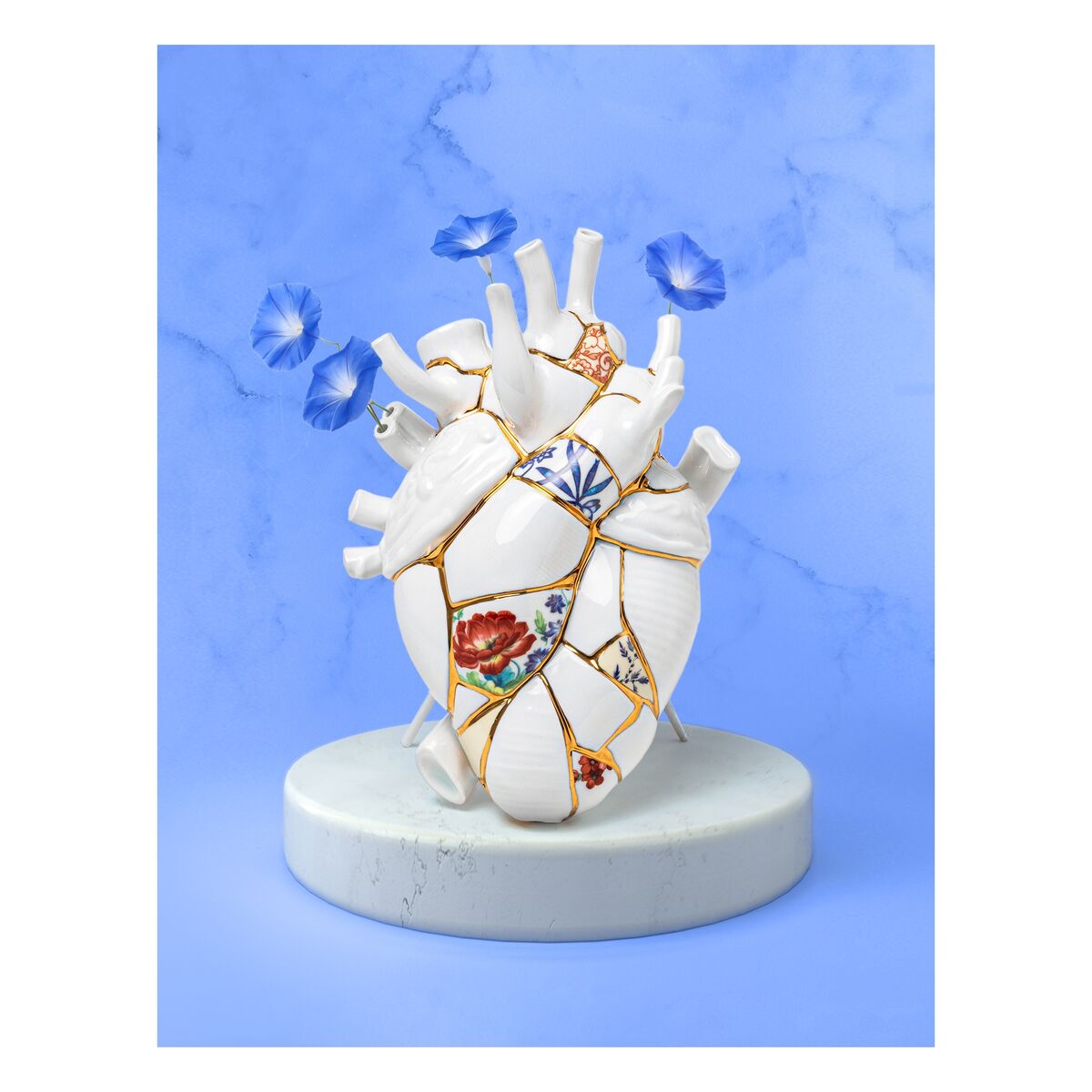 Love In Bloom Kintsugi Vase Hvit/ Multifarget