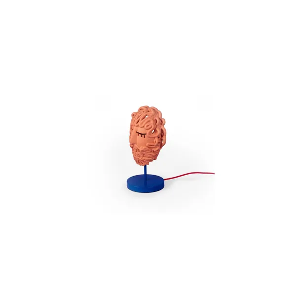 Magna Graecia Collection Ulysse Mask Table Lamp Terracotta/ Blue