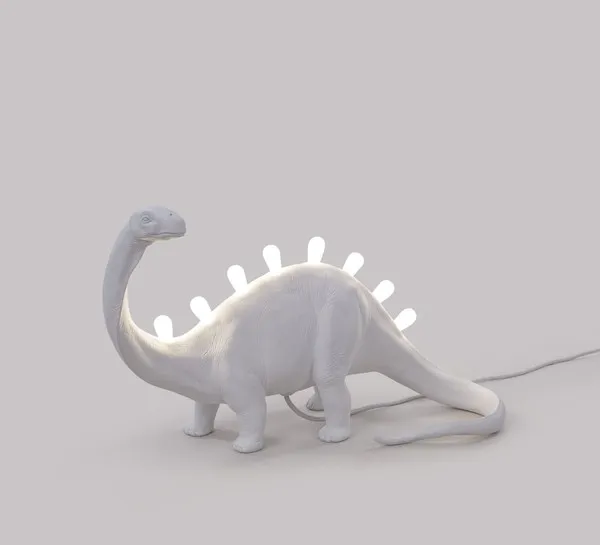 Jurassic Brontosaurus Tischlampe Weiß