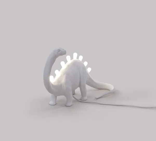 Jurassic Brontosaurus Tischlampe Weiß