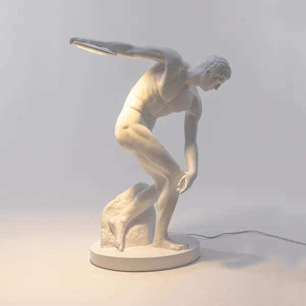 Discobolux Tisch-/ Stehlampe Weiß