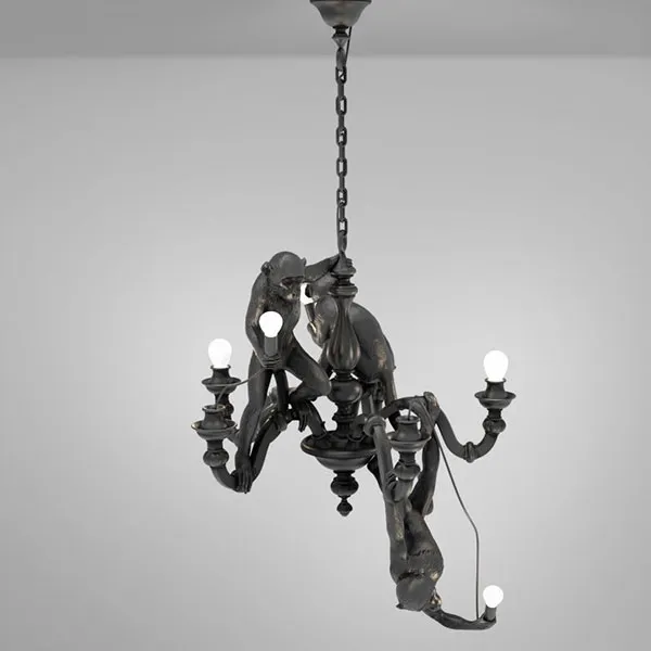 Monkey Kronleuchter Schwarz